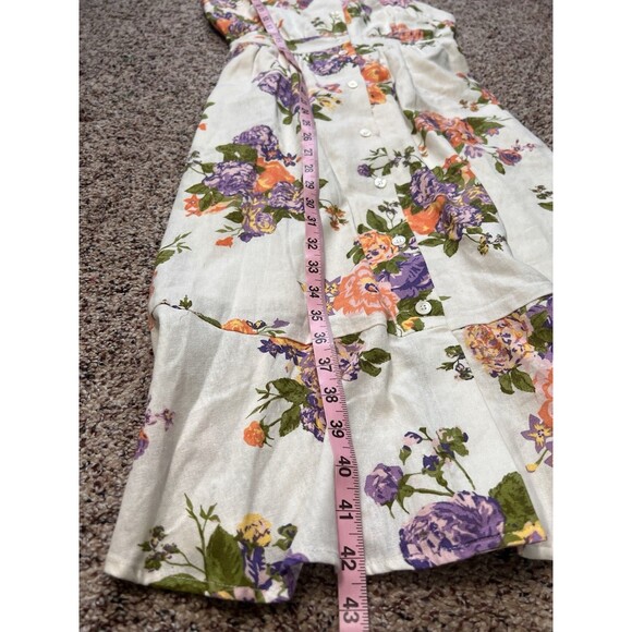 NWT Frnch Paris Floral Midi Sundress Vacation Beach Summer Dress Size Small - Picture 7 of 10